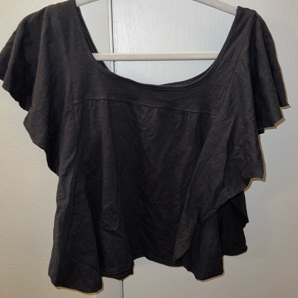 American Eagle grey blouse